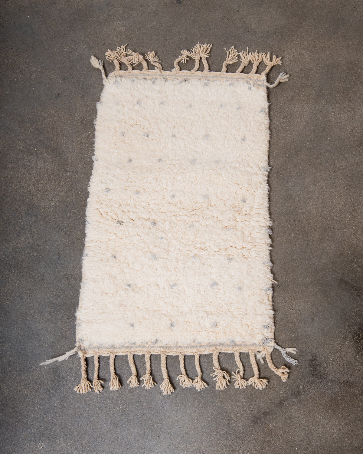 Modern, designer, handcrafted Berber rug from Morocco. Beniourain carpet with beautiful colours and patterns and fluffy wool texture.